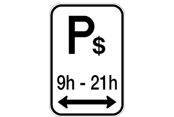 Panneau de stationnement payant