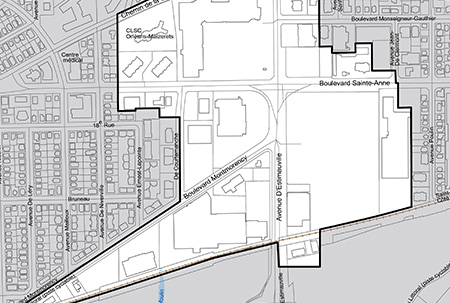 Territoire compris dans le programme particulier d'urbanisme (PPU) d'Estimauville.