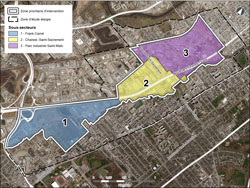 Carte présentant le territoire d’intervention.