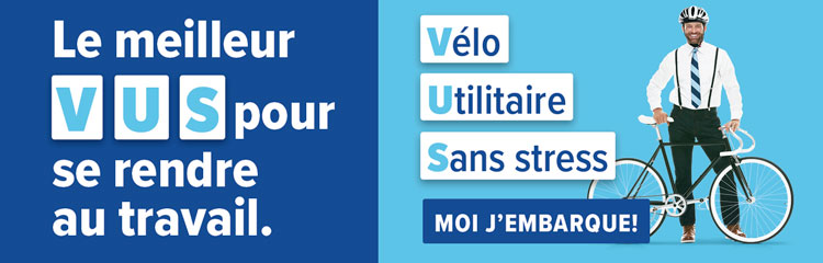 Les meilleurs VUS pour se rendre au travail. Vélo Utilitaire Sans stress. Moi j'embarque!