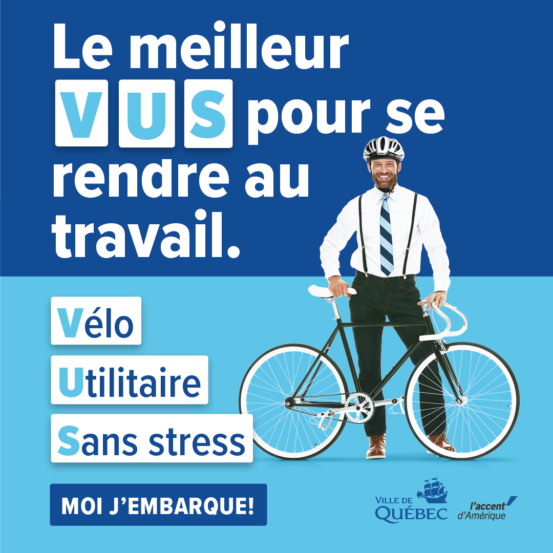 Les meilleurs VUS pour se rendre au travail. Vélo Utilitaire Sans stress. Moi j'embarque!