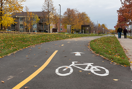 Piste cyclable.