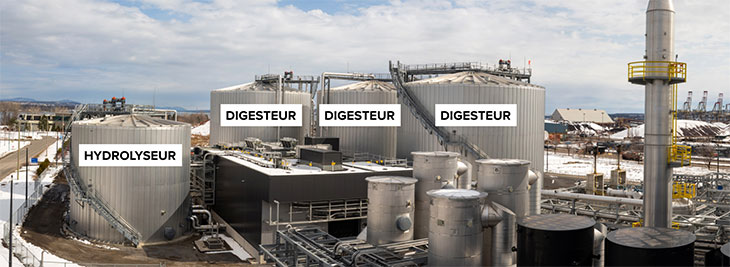 Hydroliseur et digesteurs.