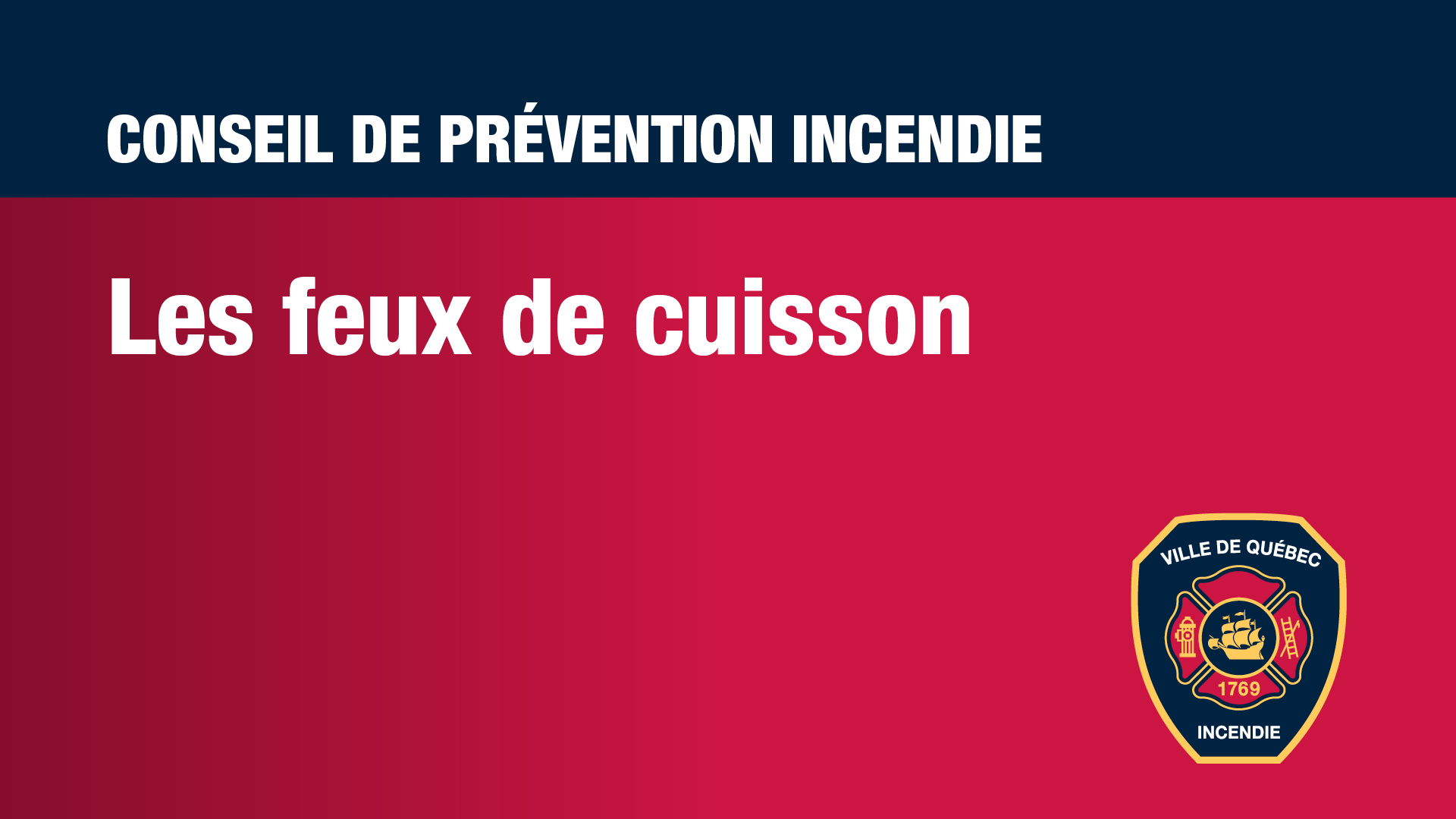 Conseils de prévention - Les feux de cuisson.