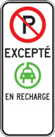 Panneau stationnement réservé pour recharge électrique