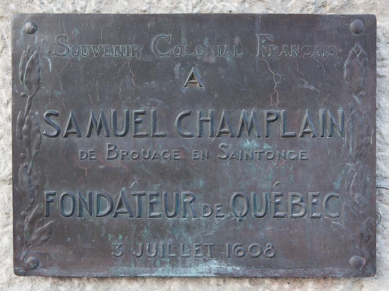 Souvenir colonial français à Samuel de Champlain