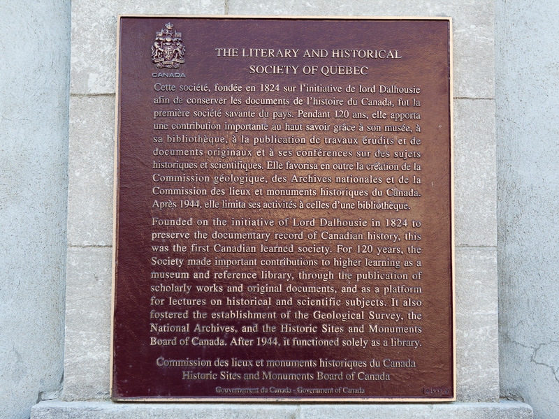 The Literary and Historical Society of Quebec