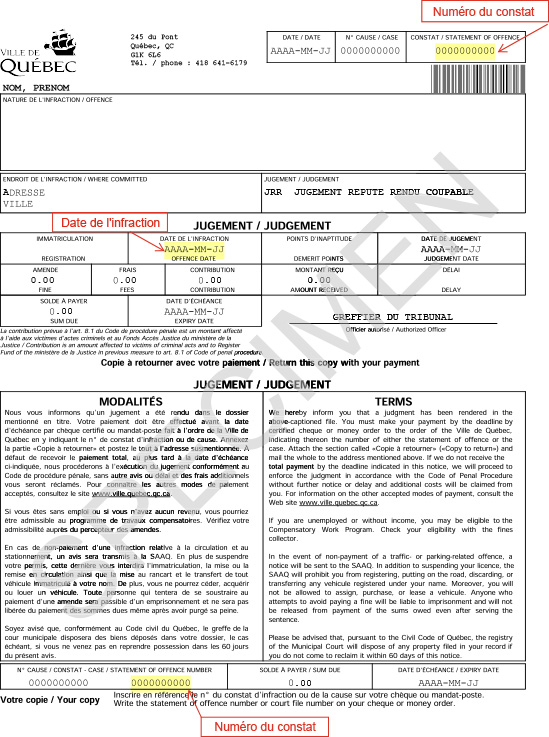 Exemple de jugement