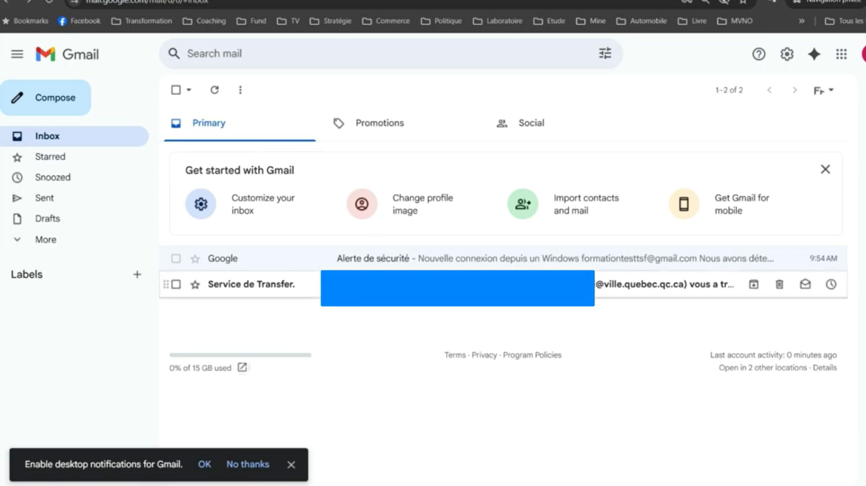 Recevoir un fichier TSF