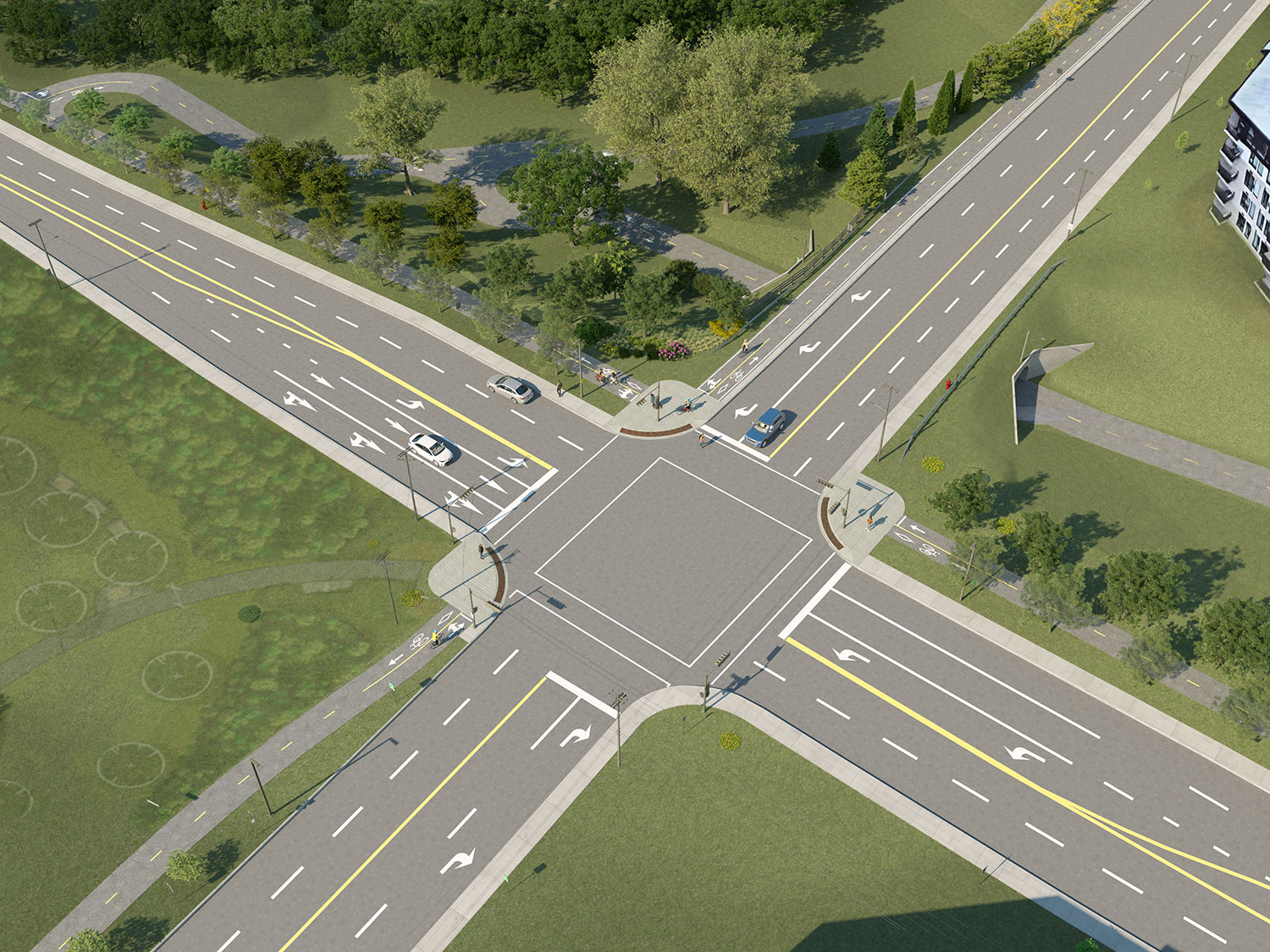 Image de la future entrée de l‘aire d’accueil.